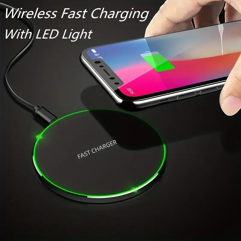 30W Fast Wireless Charger for iPhone 12-15 & Samsung S22/S23