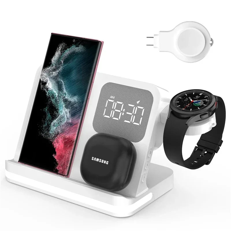 6-in-1 Wireless Charging Dock for iPhone & Samsung Galaxy Devices, Including Watches & Buds