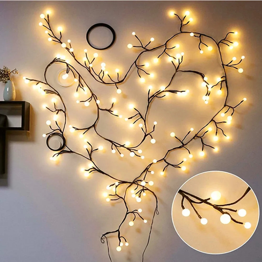 Bendable Rattan Branch LED Fairy Lights - 72/96/144 LEDs