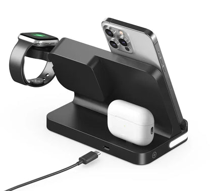 6-in-1 Wireless Charging Dock for iPhone & Samsung Galaxy Devices, Including Watches & Buds