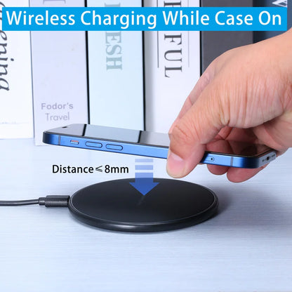 30W Fast Wireless Charger for iPhone 12-15 & Samsung S22/S23