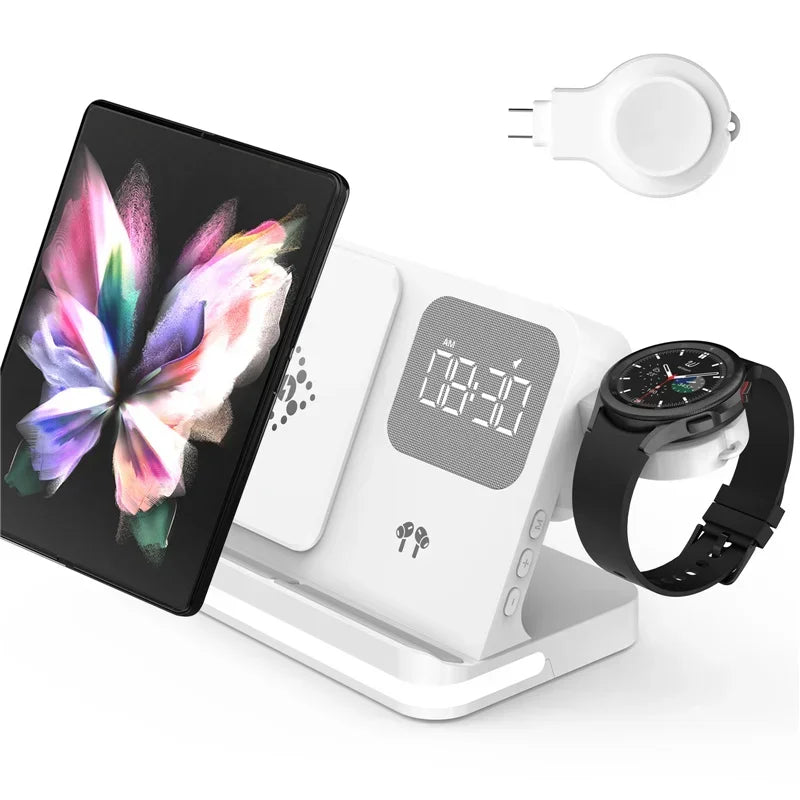 6-in-1 Wireless Charging Dock for iPhone & Samsung Galaxy Devices, Including Watches & Buds