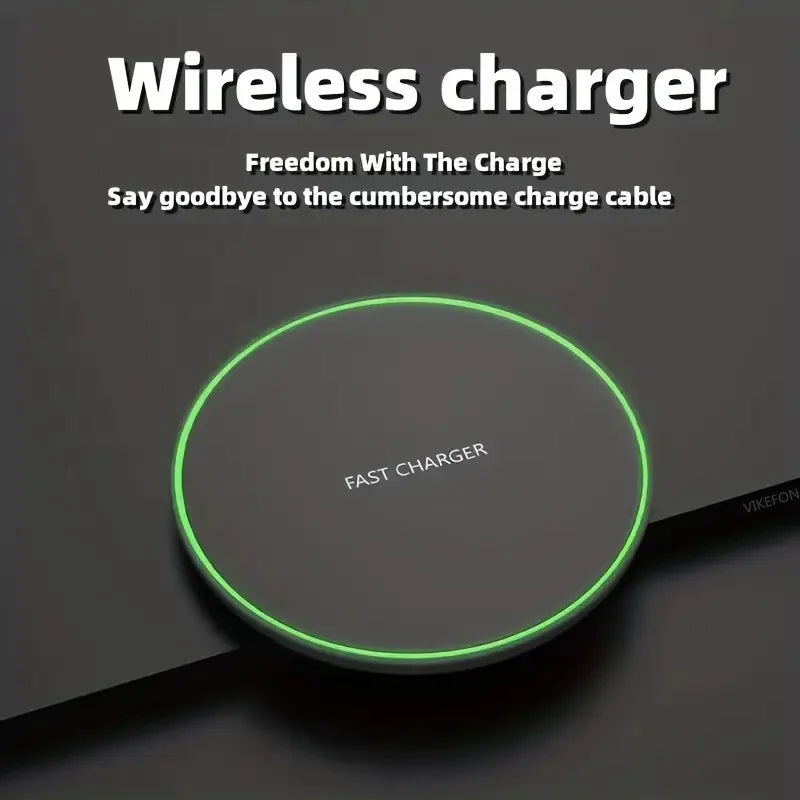 30W Fast Wireless Charger for iPhone 12-15 & Samsung S22/S23