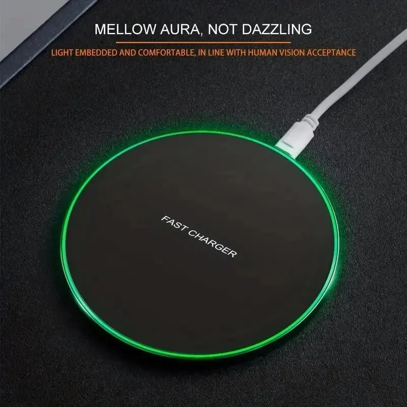 30W Fast Wireless Charger for iPhone 12-15 & Samsung S22/S23