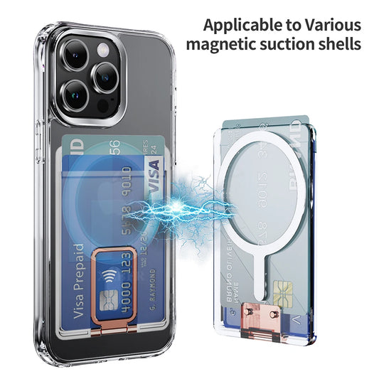 MagSafe Wallet Magnetic Clear Case for iPhone 11-16 Pro Max