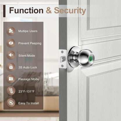 Smart Fingerprint Door Lock with Keypad & App Control