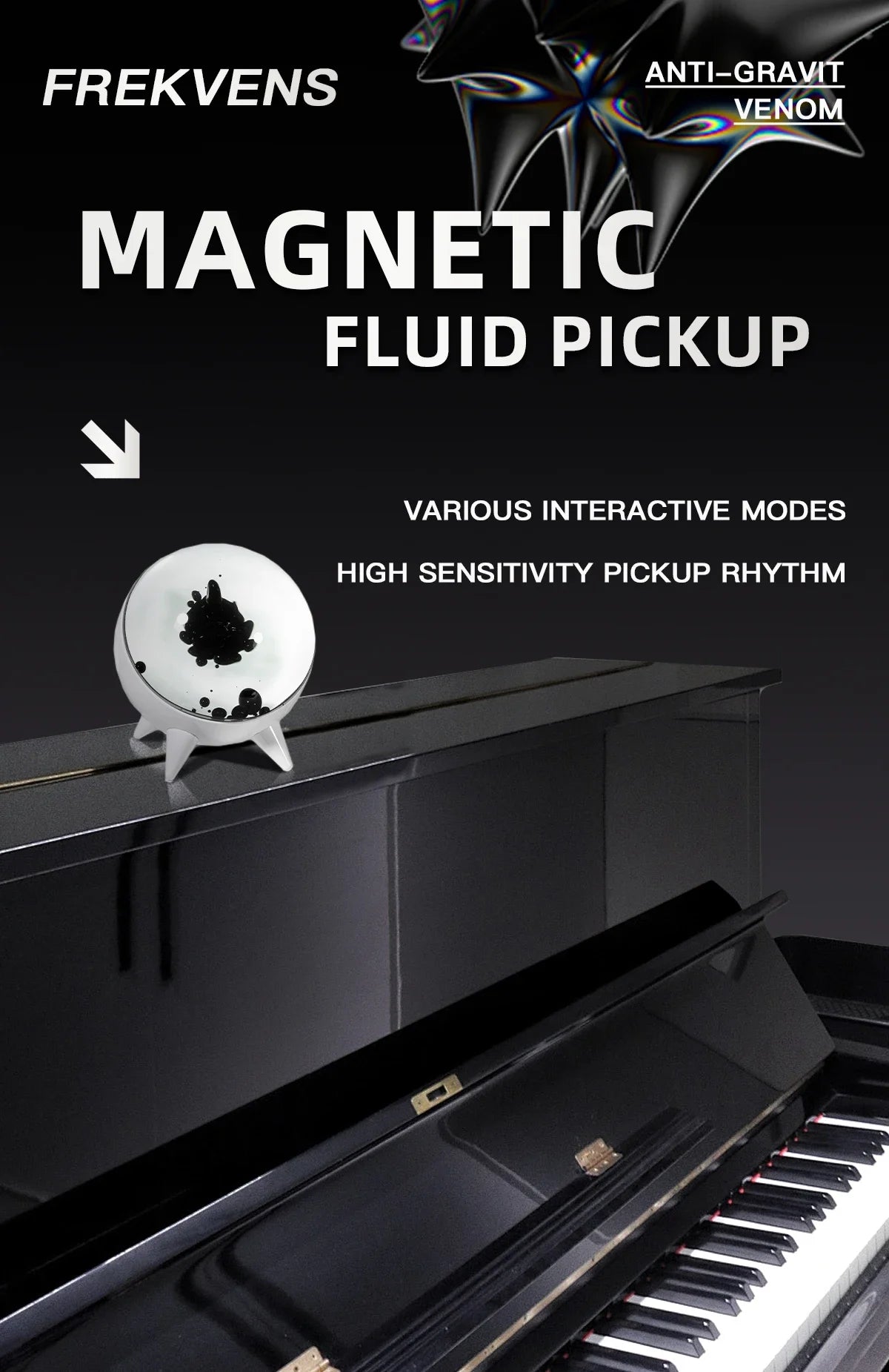 Ferrofluid Music Rhythm Lamp – Magnetic Visual Display & Desktop Speaker