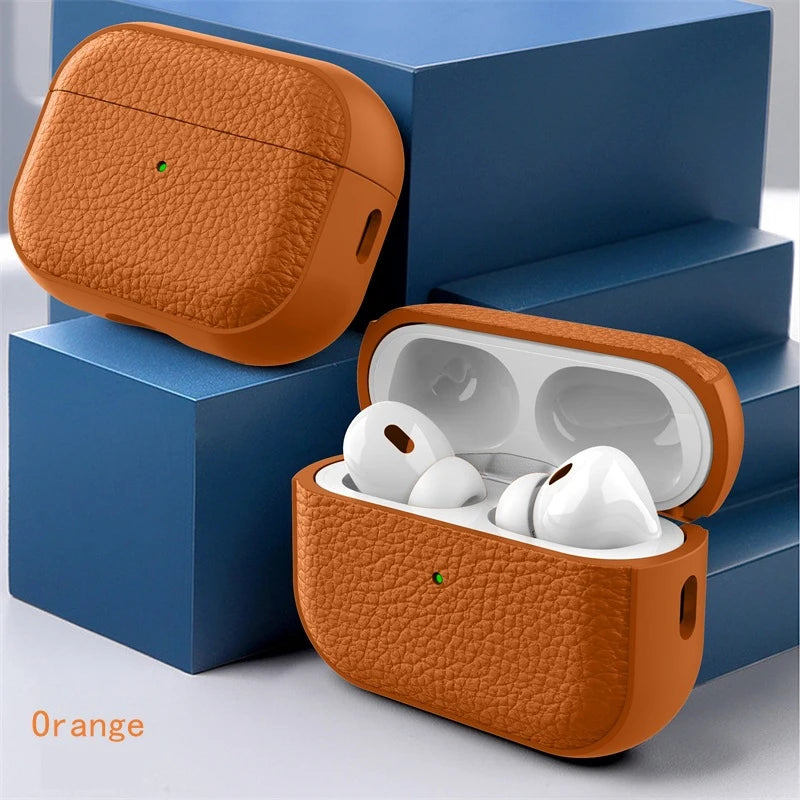 Leather Texture Protective Case for Apple AirPods (1-4 Pro)